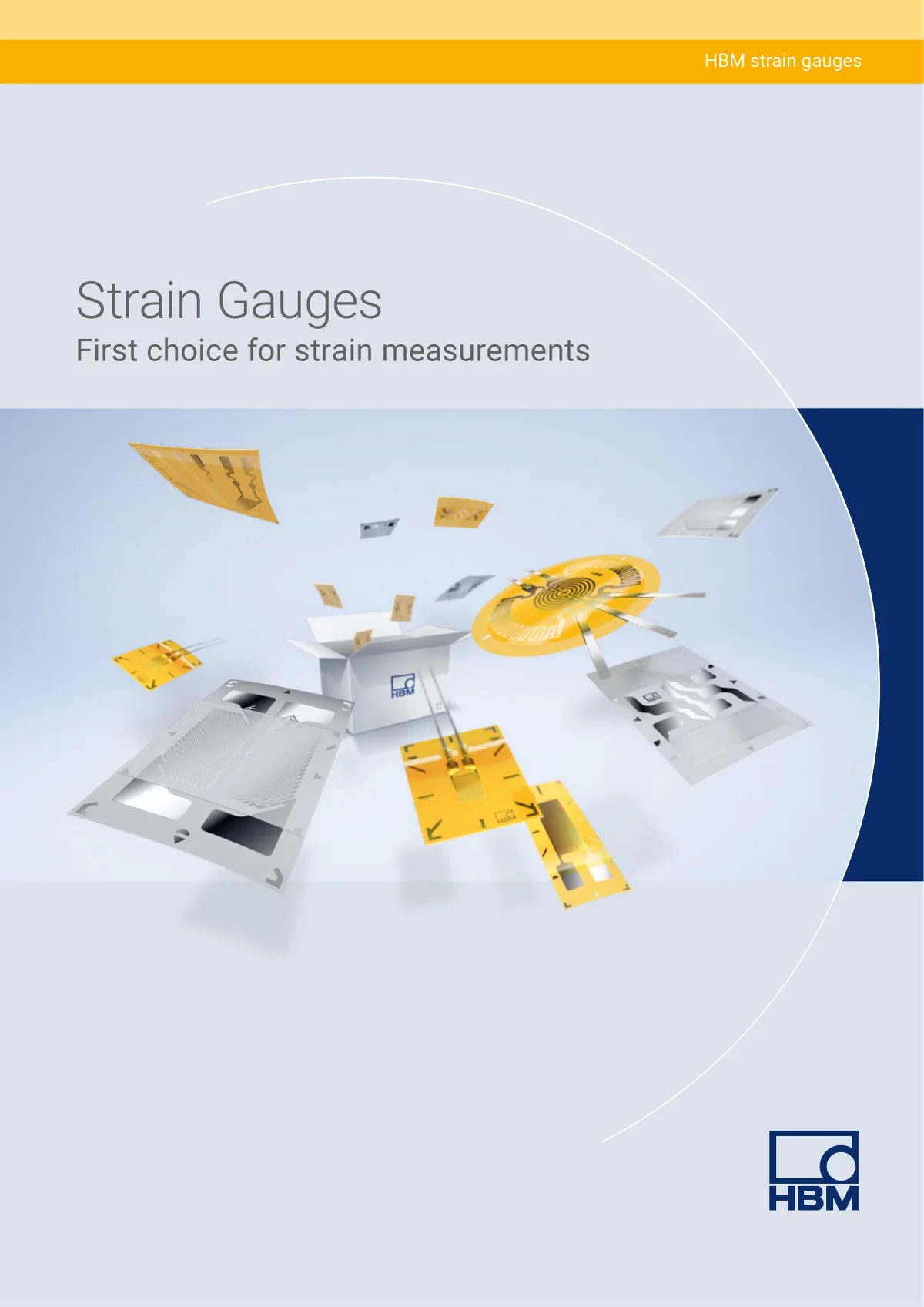 HBM Strain Gauges kataloğu kapağı